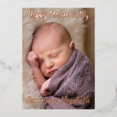 Happy Moederdag Baby Folie Uitnodiging (Voorkant)