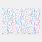 Happy Moederdag baby roze & blauw set van 3 Inpakpapier Vel (Voorkant)