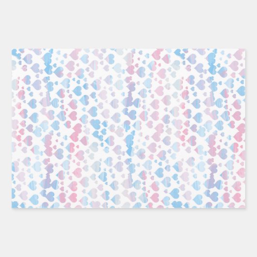 Happy Moederdag baby roze & blauw set van 3 Inpakpapier Vel (Voorkant)