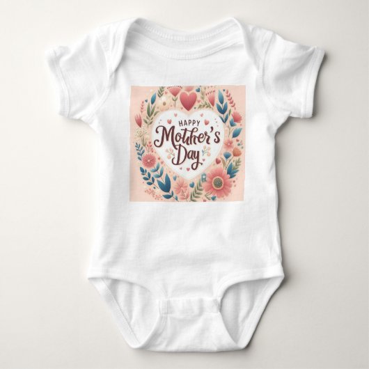 Happy Moederdag Babykleding Romper (Voorkant)