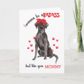 Happy Moederdag Badass Black Labrador Dog Kaart (Voorkant)