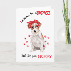 Happy Moederdag Badass Jack Russell Terrier Dog Kaart