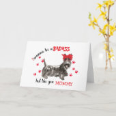 Happy Moederdag Badass Scottish Terrier Dog Kaart (Gele Bloem)