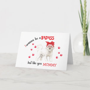 Happy Moederdag Badass van Bichon Frise Dog Kaart