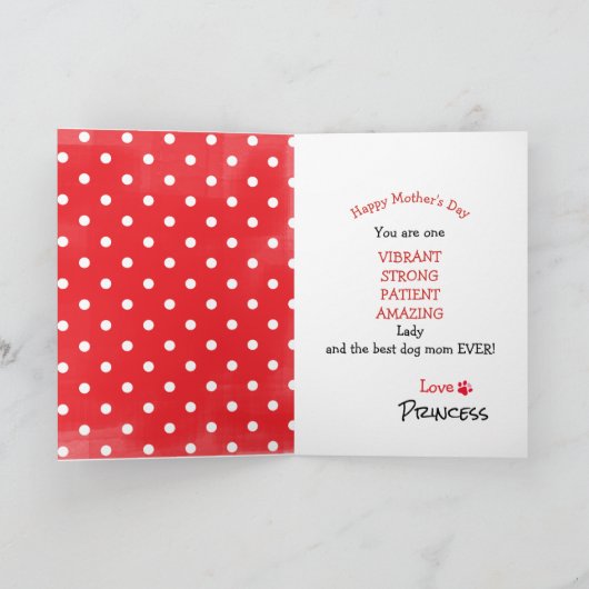 Happy Moederdag Badass van je Pommeraanse hond Kaart (Binnen)