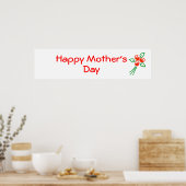 Happy Moederdag Banner Poster (Keuken)