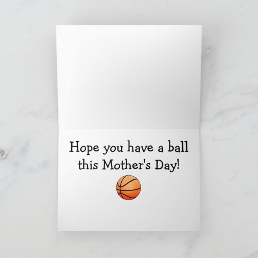 Happy Moederdag Basketball mama Kaart (Binnen)