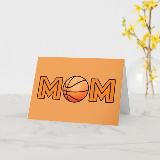Happy Moederdag Basketball mama Kaart (Gele Bloem)