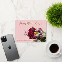 Happy Moederdag Beauful Flowers en Gold