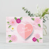Happy Moederdag Beauful Flowers Wenskaart Kaart (Staand voorkant)