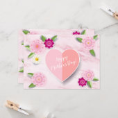 Happy Moederdag Beauful Flowers Wenskaart Kaart (Voorkant / Achterkant in situ)