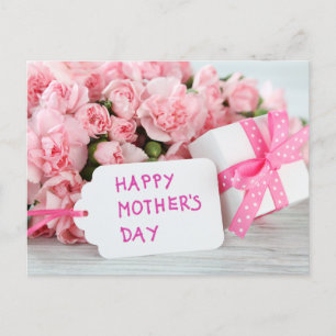 Happy Moederdag Beauful Pink Flowers Briefkaart
