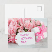 Happy Moederdag Beauful Pink Flowers Briefkaart (Voorkant / Achterkant)