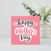 Happy Moederdag Beauful Typography Kaart (Staand voorkant)