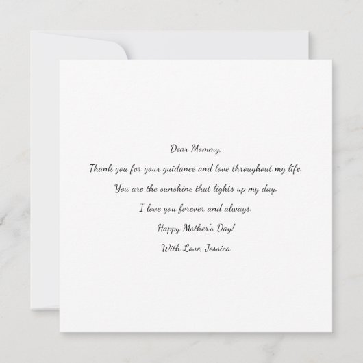 Happy Moederdag Beauful Typography Kaart (Achterkant)