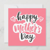 Happy Moederdag Beauful Typography Kaart (Voorkant)