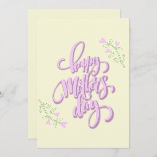 Happy Moederdag Bedankkaart (Voorkant / Achterkant)