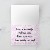 Happy Moederdag Bedankkaart (Binnen)