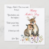Happy Moederdag Bedankkaart (Voorkant / Achterkant)