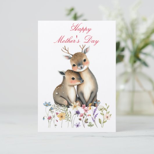 Happy Moederdag Bedankkaart (Staand voorkant)