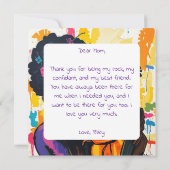 Happy Moederdag | Bedankt mam Kaart (Achterkant)