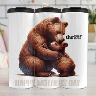 Happy Moederdag: Beer knuffel Thermosbeker