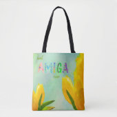 Happy Moederdag Best Amiga Ever Yellow Tulips Tote Bag (Voorkant)