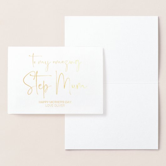 Happy Moederdag Best Step Ma Ooit New Step Mam Folie Kaarten (Display)