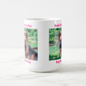 Happy Moederdag - Beste Hond Mama - Roze Huisdier  Koffiemok (Center)