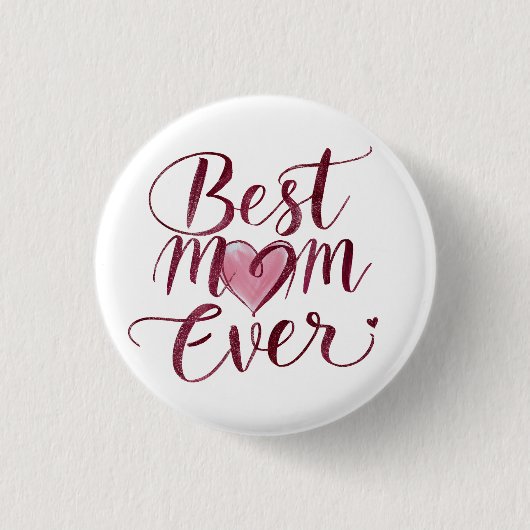 Happy Moederdag Beste mama ooit Ronde Button 3,2 Cm (Voorkant)