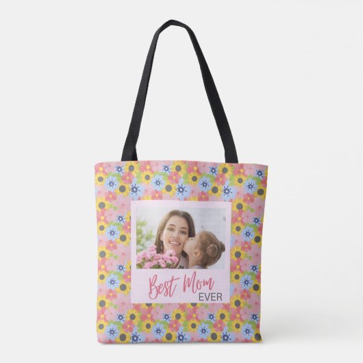 Happy Moederdag, beste mama ooit Tote Bag (Achterkant)