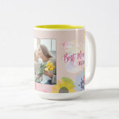 Happy Moederdag, beste mama Tweekleurige Koffiemok (Voorkant rechts)