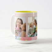 Happy Moederdag, beste mama Tweekleurige Koffiemok (Voorkant links)