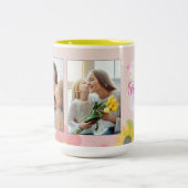 Happy Moederdag, beste mama Tweekleurige Koffiemok (Center)