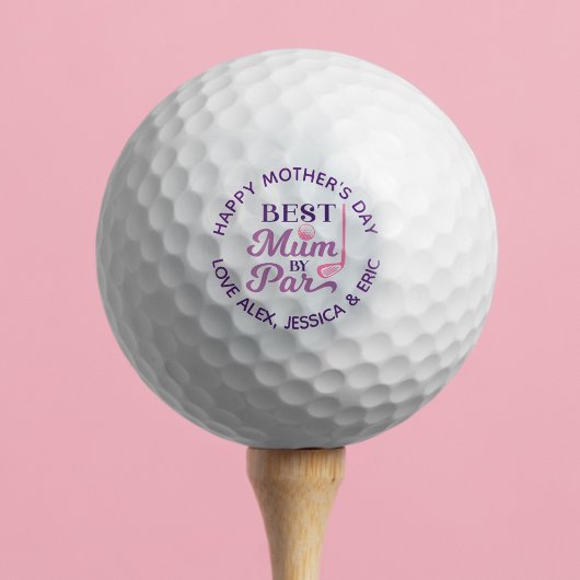 Happy Moederdag Beste Mum Door Par Gepersonaliseer Golfballen
