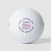 Happy Moederdag Beste Mum Door Par Gepersonaliseer Golfballen (Voorkant)