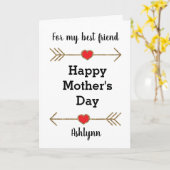 Happy Moederdag beste vriend Kaart (Gele Bloem)