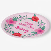 Happy Moederdag Bewerk Naam Grootmoeder Nanny Papieren Bordje (Gekanteld)