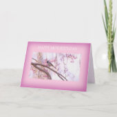 Happy Moederdag Bird and Cherry Blossom Feestdagen Kaart (Voorkant)