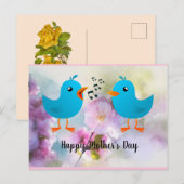 Happy Moederdag Birds Zingen voor jou Briefkaart (Voorkant / Achterkant)