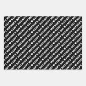Happy Moederdag Black en White Inpakpapier Vel (Voorkant)