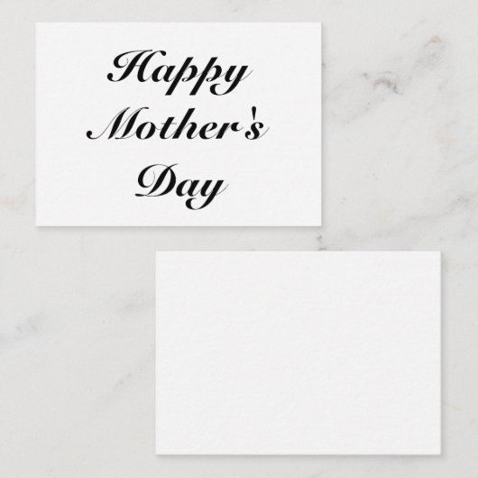 Happy Moederdag black klassiek script elegant Advieskaart