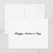 Happy Moederdag black klassiek script elegant Briefkaart (Voorkant / Achterkant)
