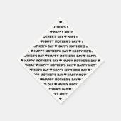 Happy Moederdag Black op witboek Napkin Servet (Hoek)