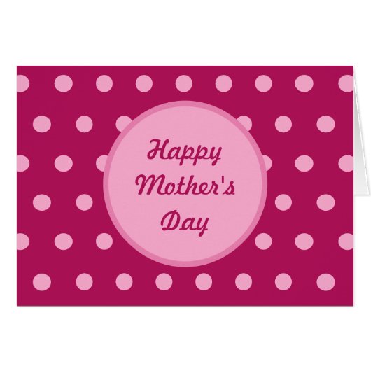 Happy Moederdag Blank Kaarten (Magenta & Roze) (Voorkant Horizontaal)