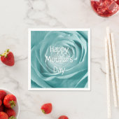 Happy Moederdag Blauwgroen Roos Abstracte Fotograf Servet (Insitu)