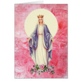 Happy Moederdag Blessed Mary Roze Roses (Voorkant)