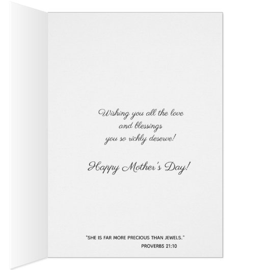 Happy Moederdag Blessed Mary Roze Roses (Binnen (Rechts))