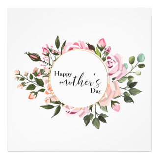 Happy moederdag blobloemen foto afdruk