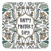 Happy Moederdag Bloemen Illustraties